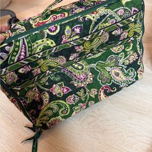 Vera Bradley Retired Green Paisley Chelsea Travel Bag